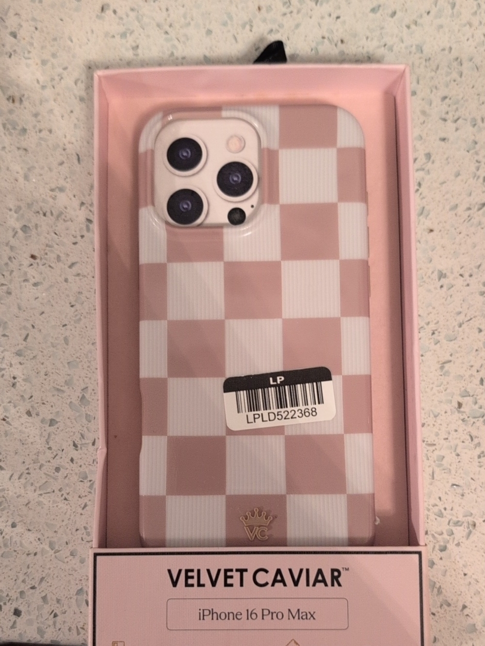 Velvet Caviar Tan & White Checkerboard iPhone Case